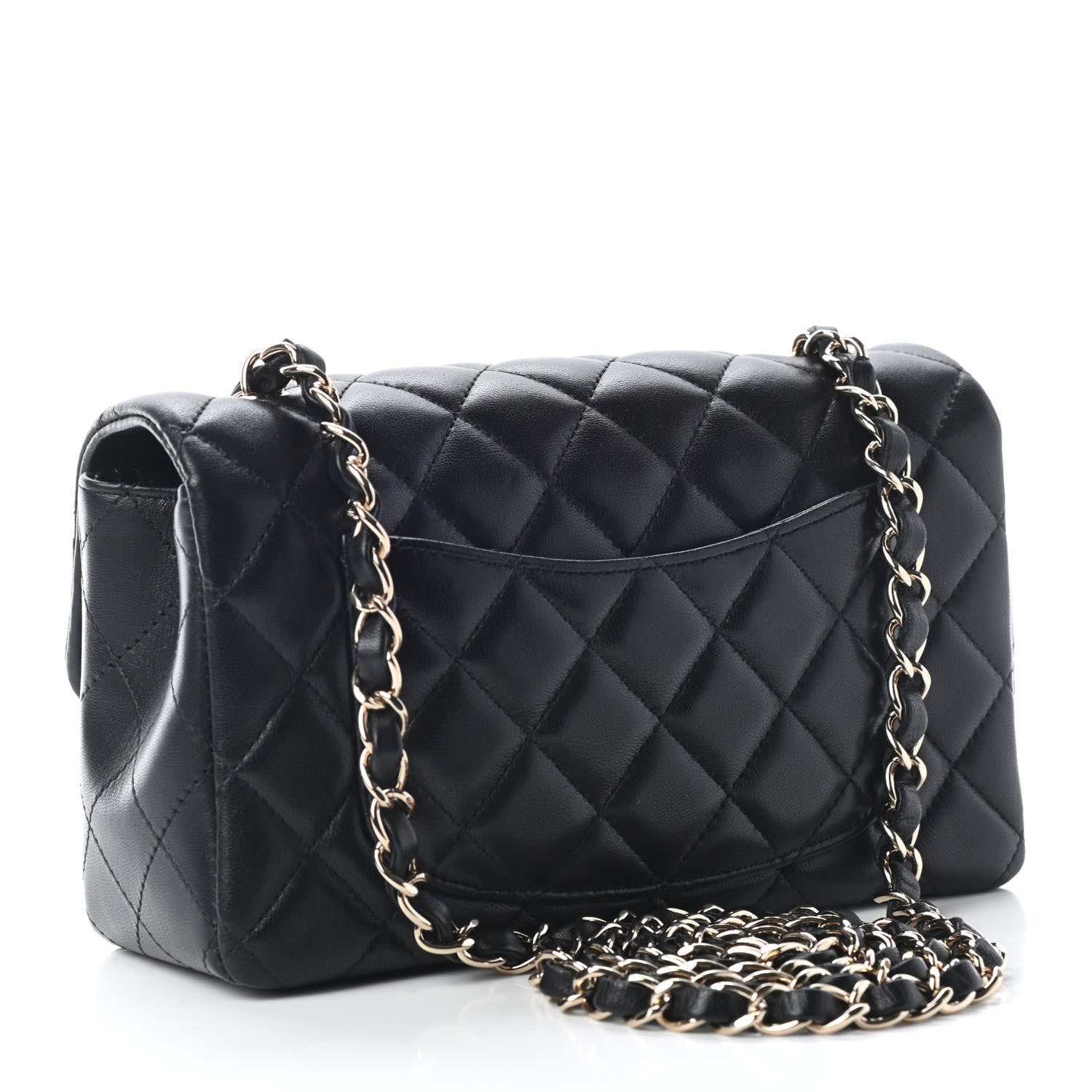 Chanel Lambskin Quilted Mini Rectangular Flap Black 2 of 8
