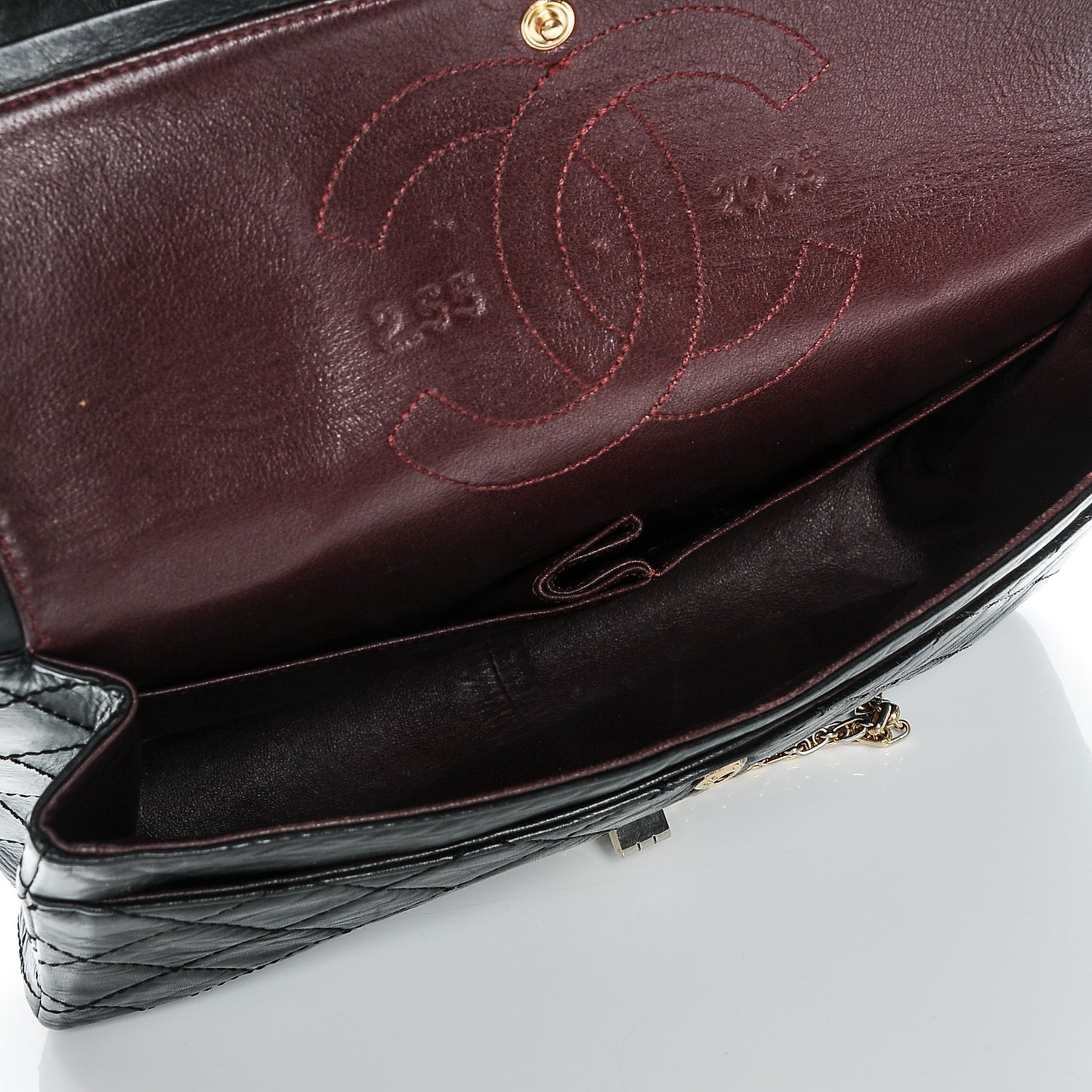 Aged Calfskin Quilted 2.55 Reissue 226 Flap Black