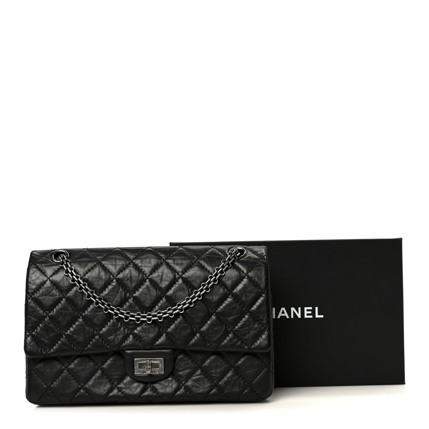Chanel Aged Calfskin Quilted 2.55 Reissue 226 Flap Black 11 of 11