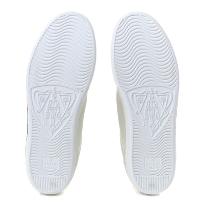 Gucci Calfskin Interlocking G Womens New Ace Sneakers 36.5 White Red Flame Green 6 of 11