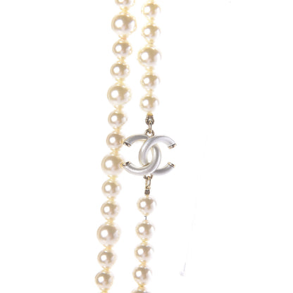 Chanel Graduated Pearl CC Long Necklace Gold 5 of 7
