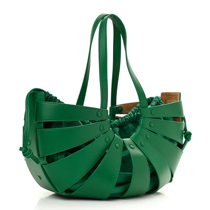 Bottega Veneta French Calfskin Shell Bag Racing Green 3 of 11