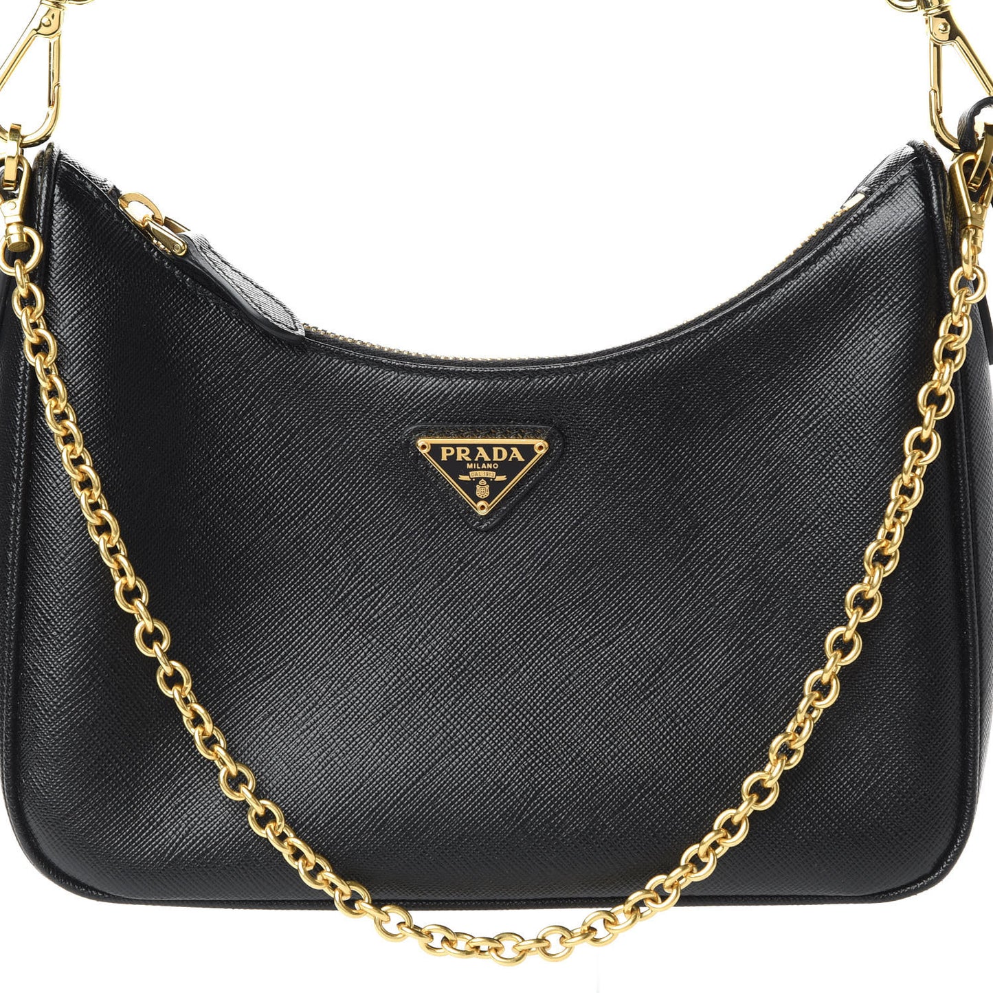 Saffiano Lux Re-Edition 2005 Shoulder Bag Black