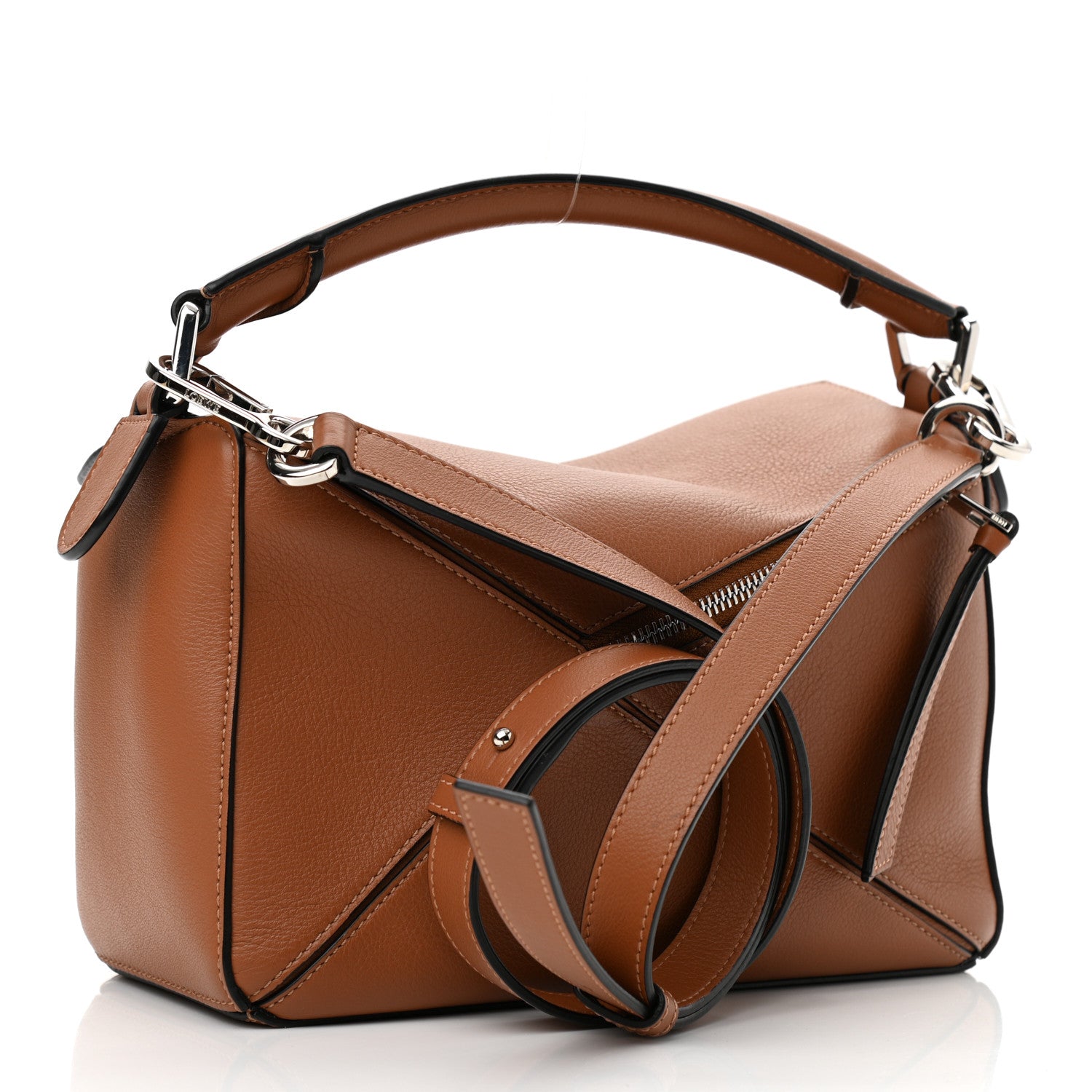 Loewe Calfskin Small Puzzle Bag Tan 3 of 11