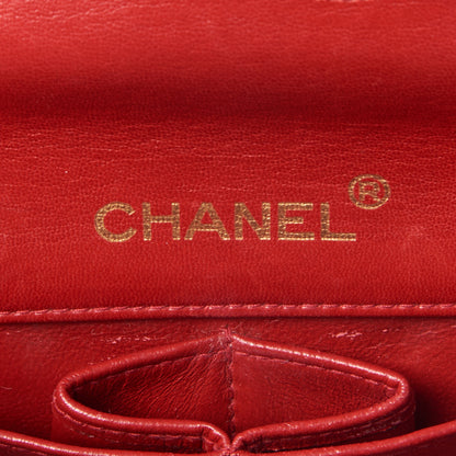Chanel Lambskin Quilted Mini Flap Red 7 of 9