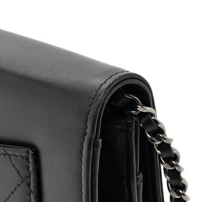 Chanel Calfskin Chain 20s Signe Wallet on Chain WOC Black 14 of 16