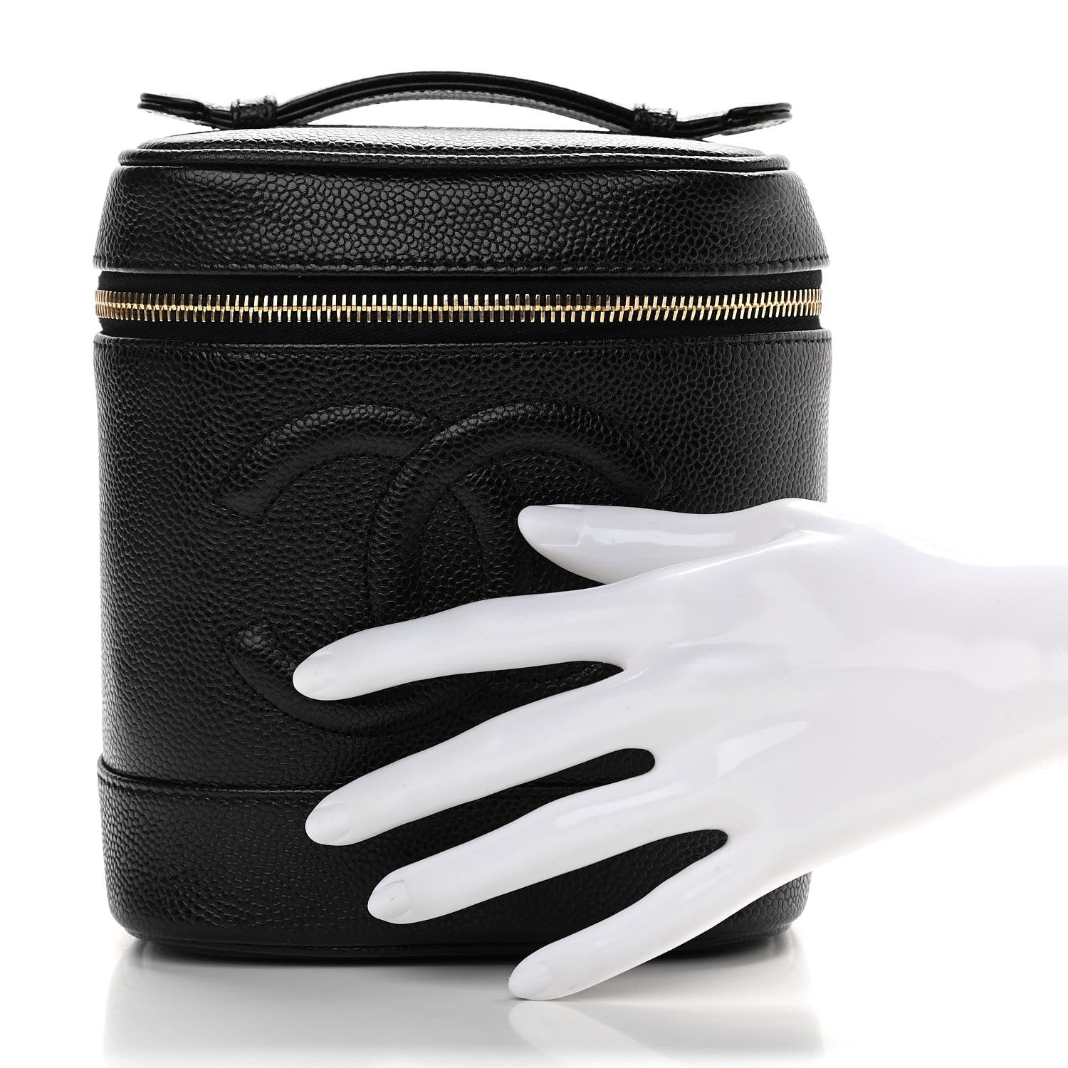 Chanel Caviar Vanity Cosmetic Case Black 2 of 10