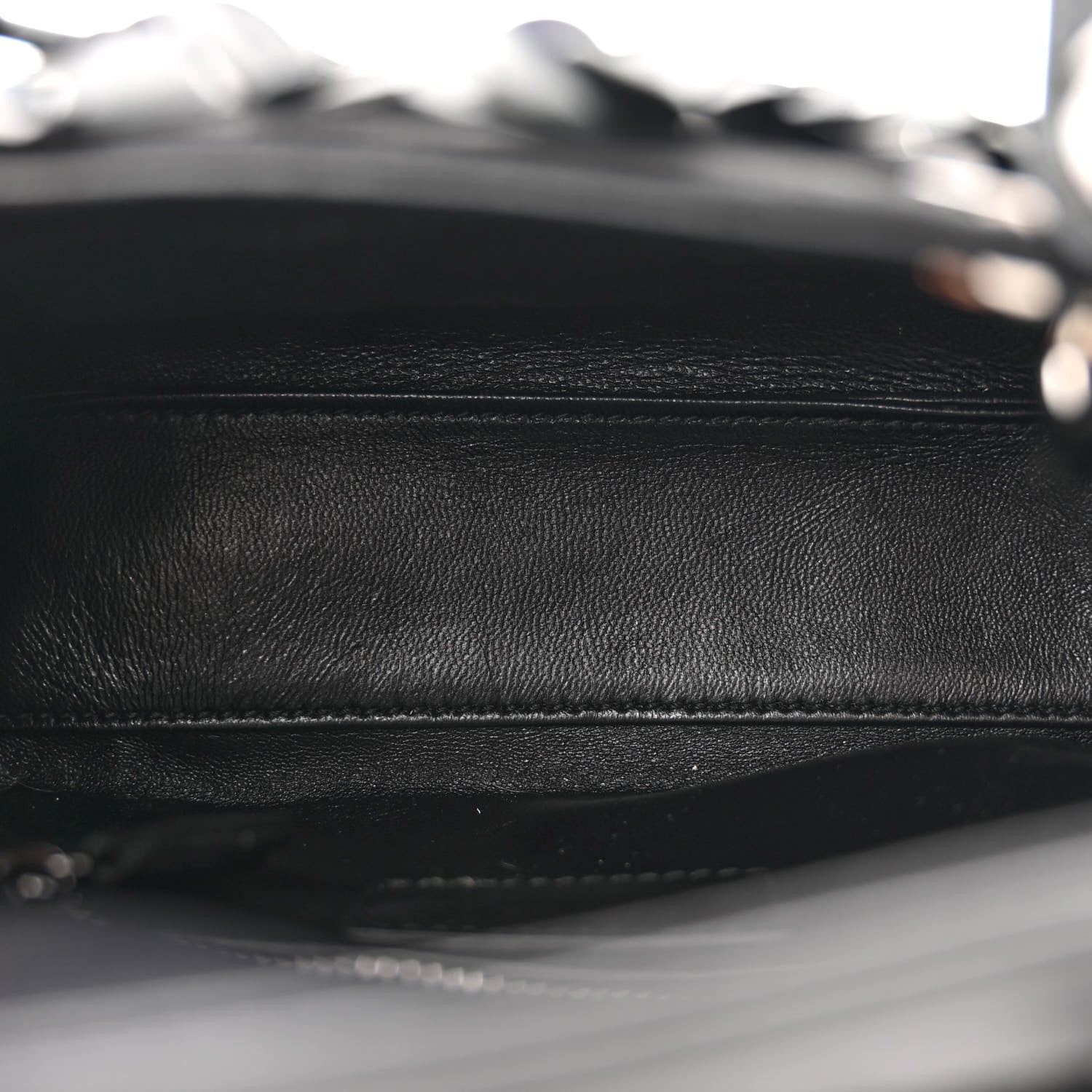 Christian Dior Lambskin Satin Sequin Floral Mini Lady Dior Black 6 of 13