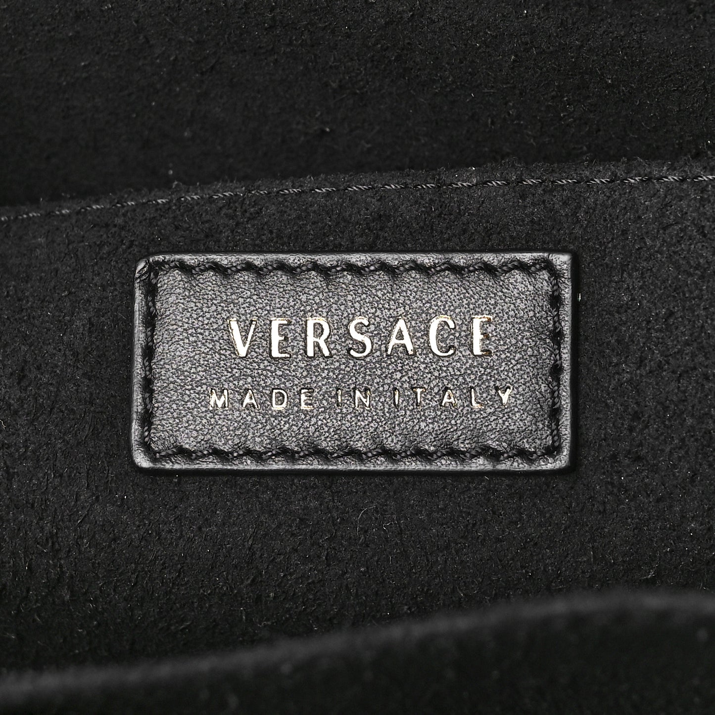 Calfskin Medusa Stud Tribute Tote Black