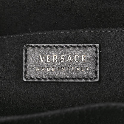 Versace Calfskin Medusa Stud Tribute Tote Black 6 of 8