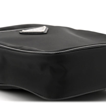 Prada Tessuto Nylon Saffiano Pocket Messenger Shoulder Bag Black 10 of 11