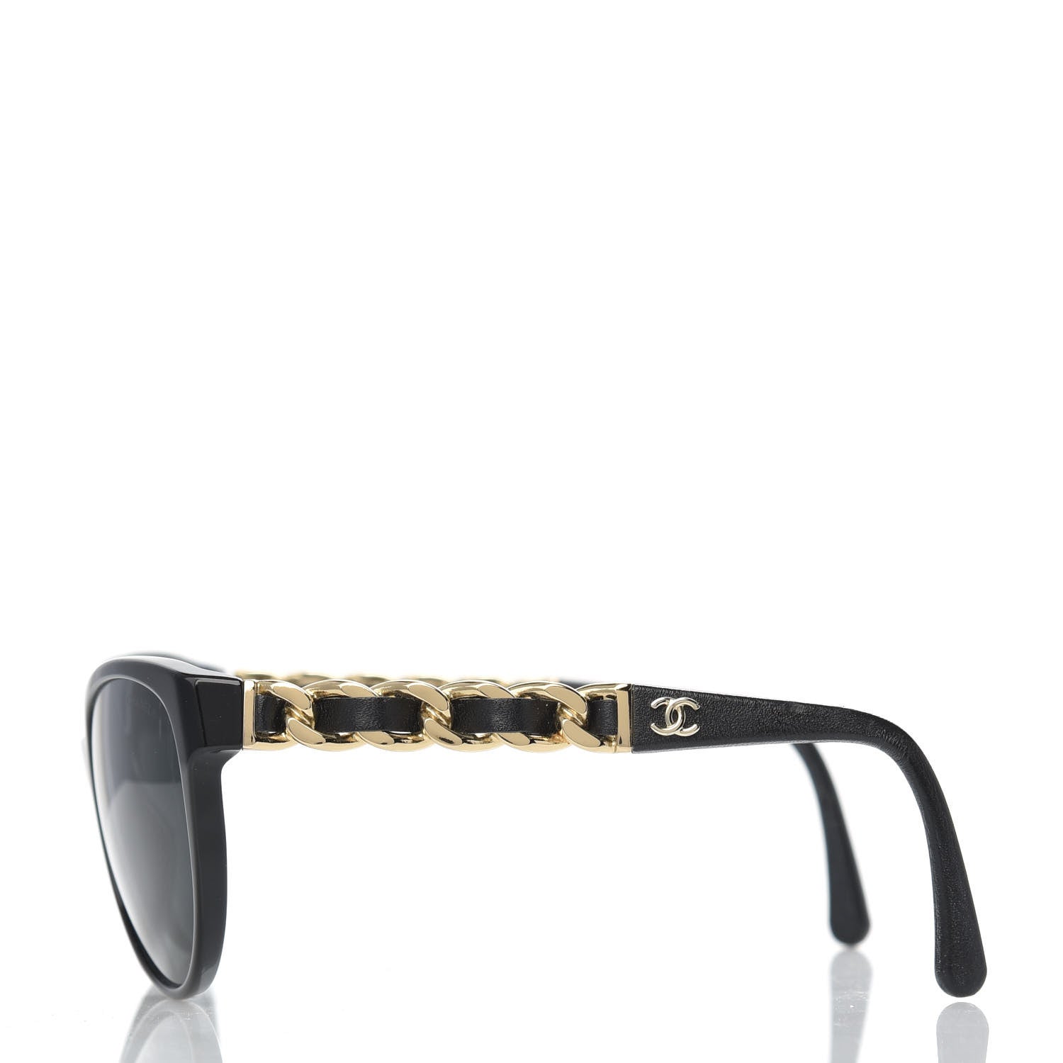 Chanel CC Chain Sunglasses 5215Q Black 3 of 8