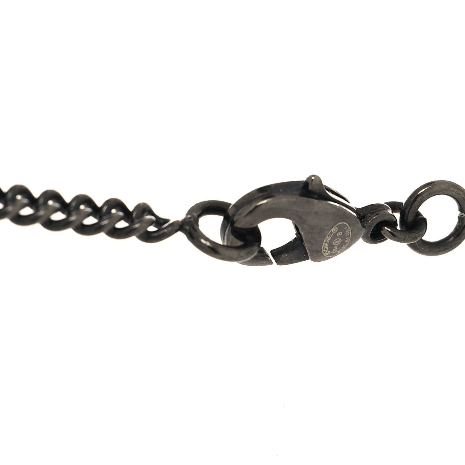 Chanel Ruthenium Crystal CC Necklace Black 4 of 5