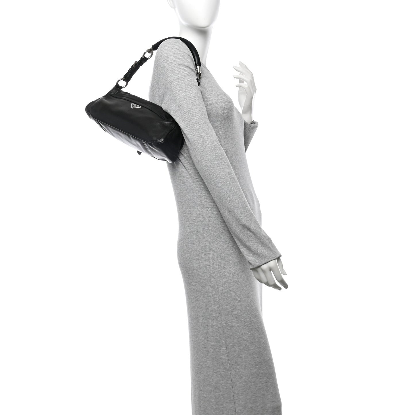 Soft Calf Shoulder Bag Black