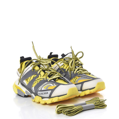 Balenciaga Mesh Nylon Womens Track Sneakers 39 Jaune Black White 7 of 16