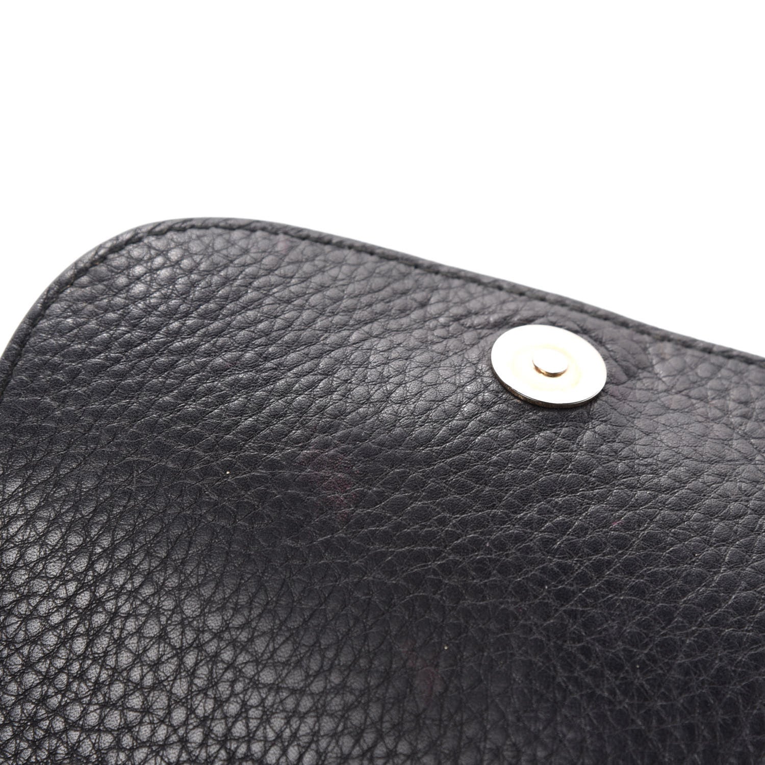 Gucci Pebbled Calfskin Small Soho Flap Crossbody Black 8 of 12