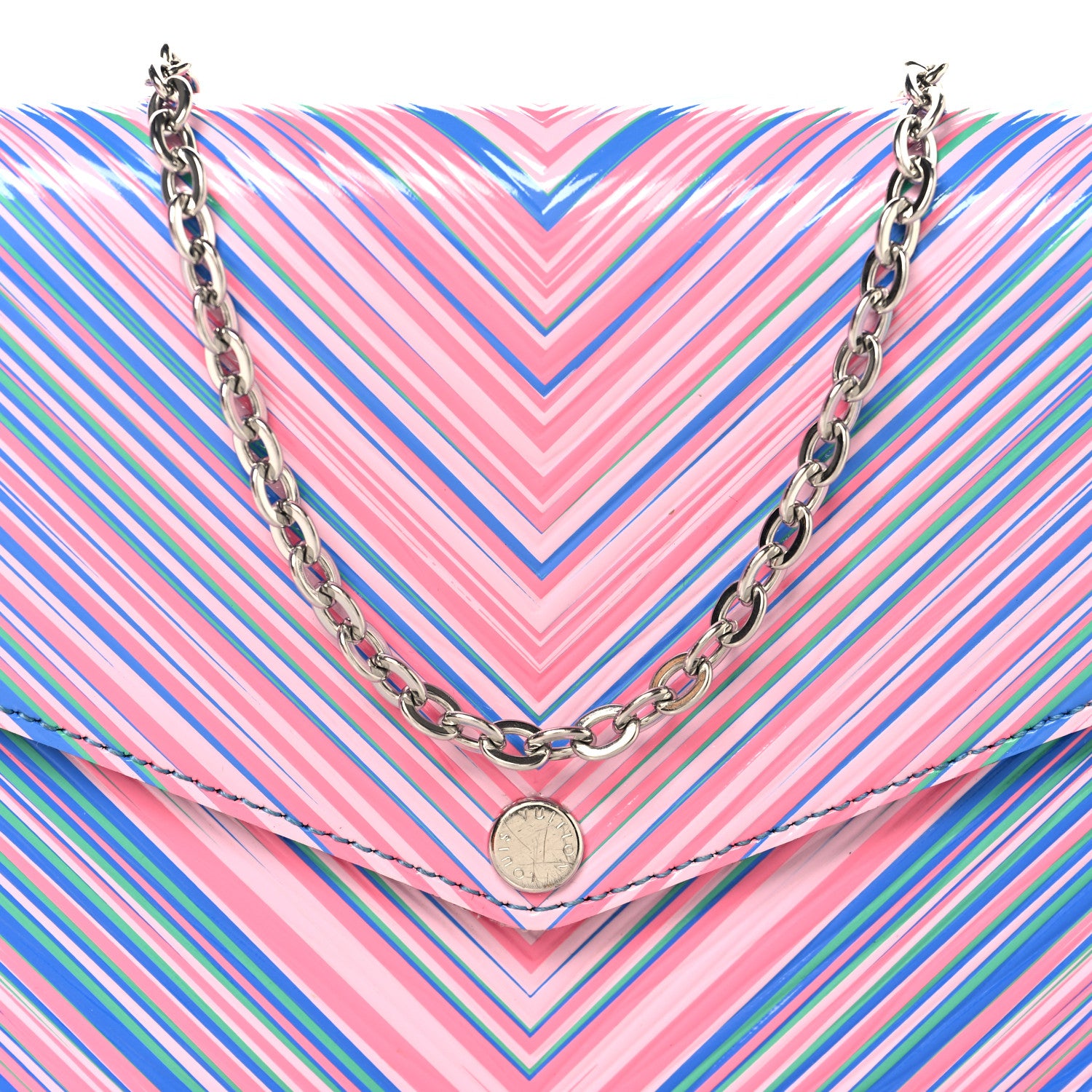 Louis Vuitton Epi Tropical Pochette Felicie Blue Rose 8 of 11