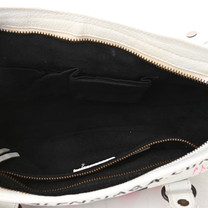 Balenciaga Agneau Graffiti All Over Classic Hardware S City White Multicolor 5 of 12