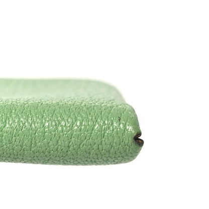 Hermes Chevre Mysore Verso Calvi Card Case Vert Criquet Caramel 11 of 12