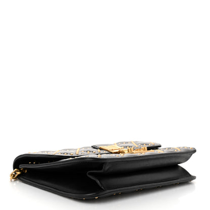 Christian Dior Lambskin Cannage Studded Large Dioraddict Flap Bag Black 4 of 10