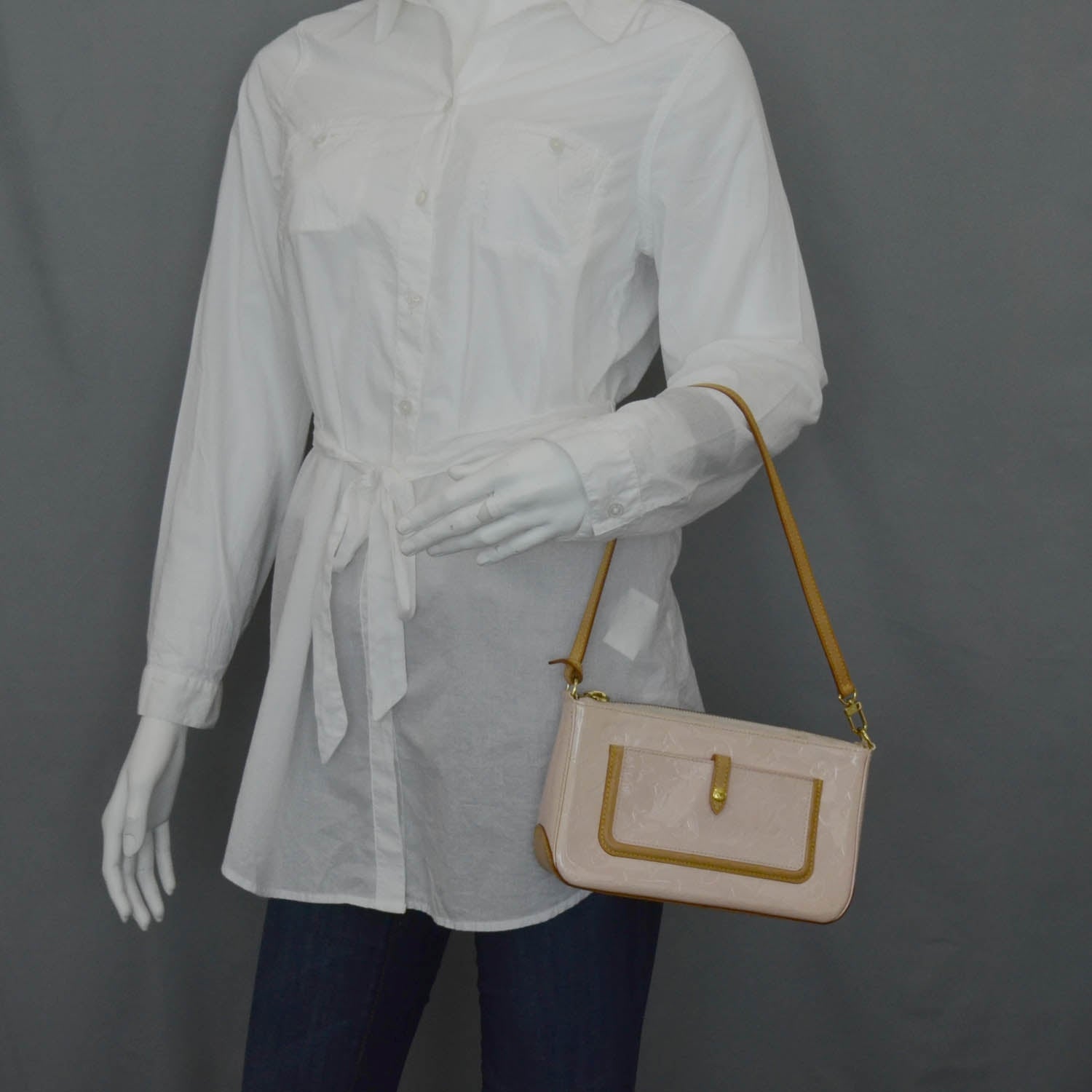 Louis Vuitton Vernis Mallory Square Marshmallow 2 of 11