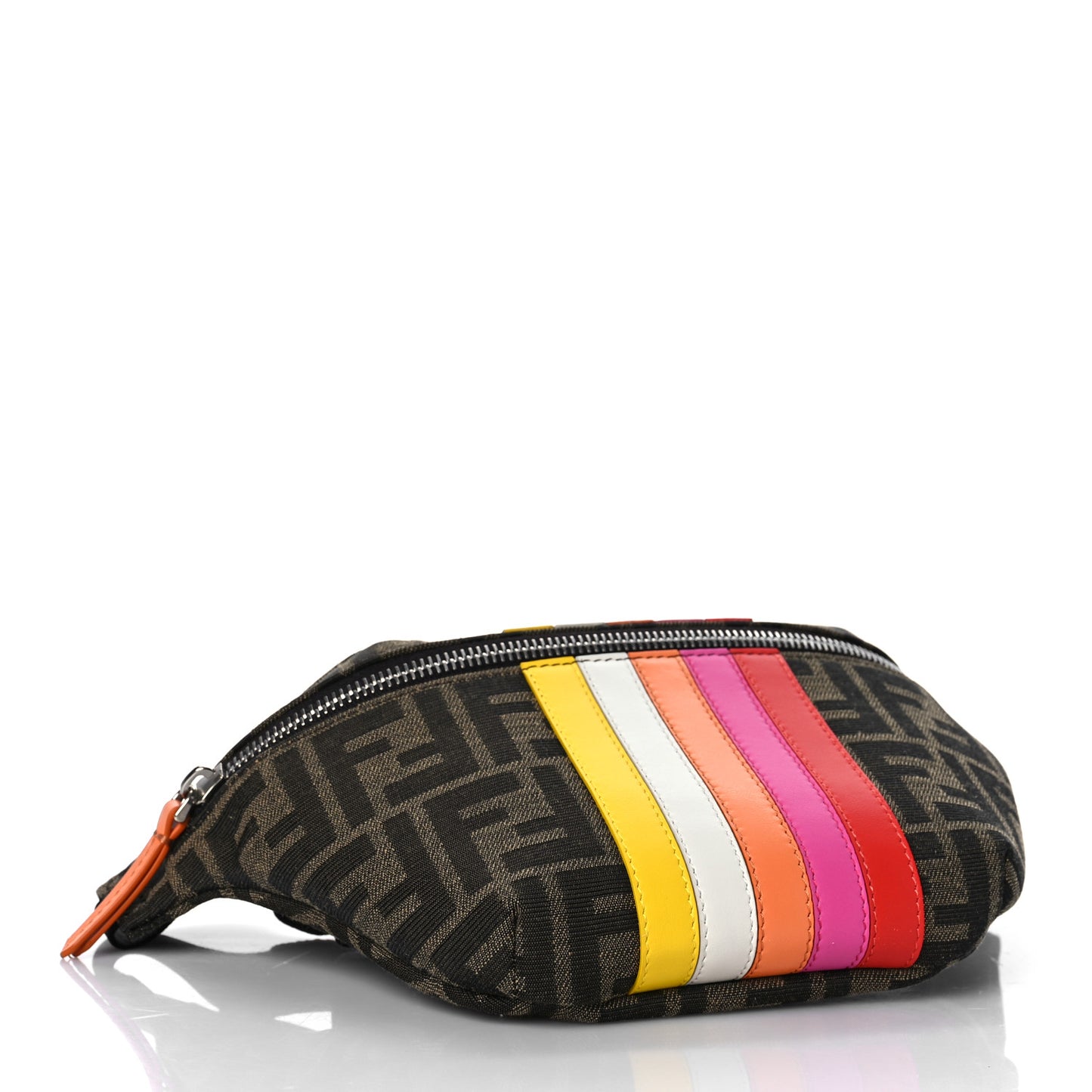 Fabric Jacquard FF Kids Belt Bag Tobacco Multicolor