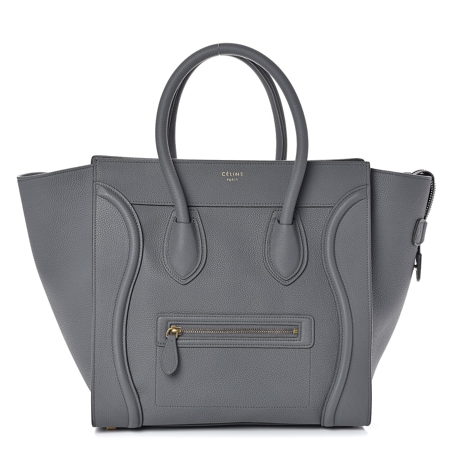Drummed Calfskin Mini Luggage Kohl