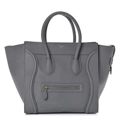 Celine Drummed Calfskin Mini Luggage Kohl 1 of 9