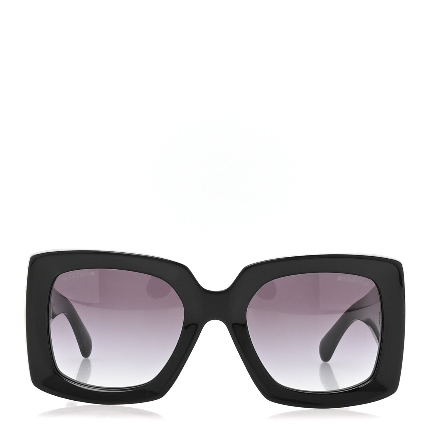 Chanel Acetate Rectangle Sunglasses 5435 Black 2 of 8