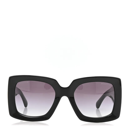 Chanel Acetate Rectangle Sunglasses 5435 Black 2 of 8