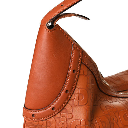 Gucci GGUCCI Calfskin Horsebit Embossed Glam Hobo Tan 12 of 17