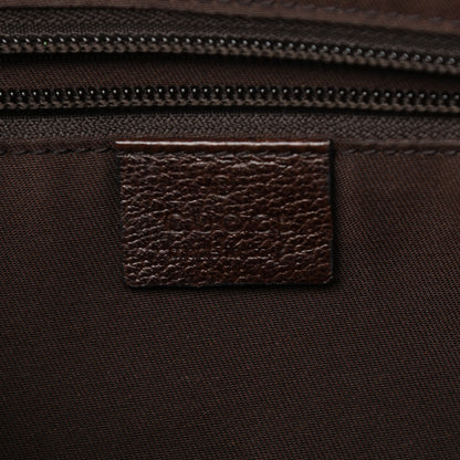 Gucci Monogram Web Medium Half Moon Hobo Dark Brown 6 of 10