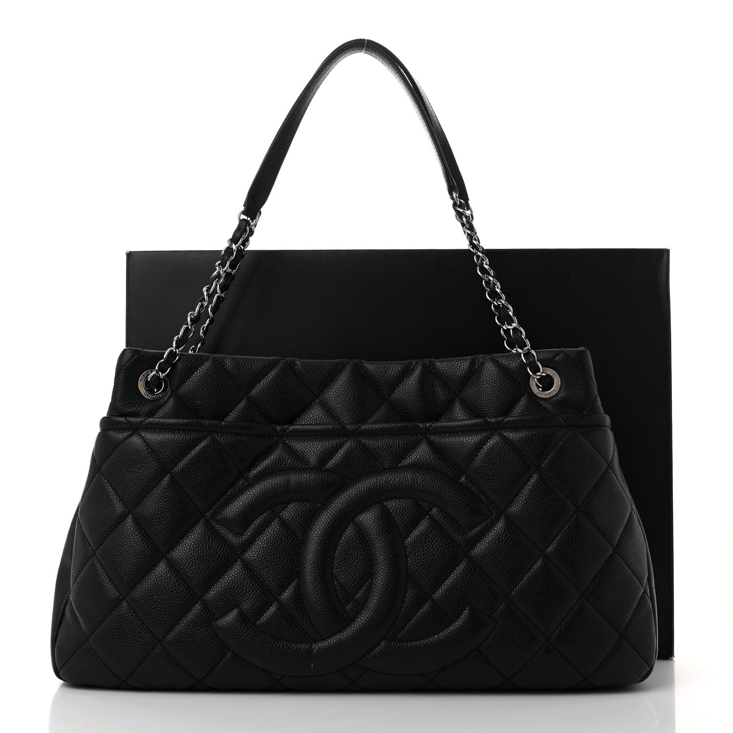 Chanel Quilted Grand Shopping Tote GST Black 21 of 21