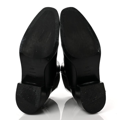 Christian Dior Glazed Calfskin Crystal Tomboy Ankle Boots 36.5 Black 5 of 8