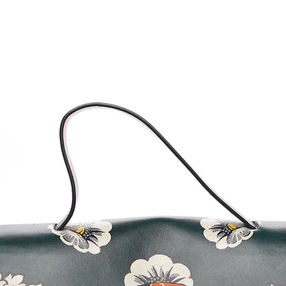 Valentino Garavani Calfskin Floral Print Mime Single Handle Bag Green 12 of 12
