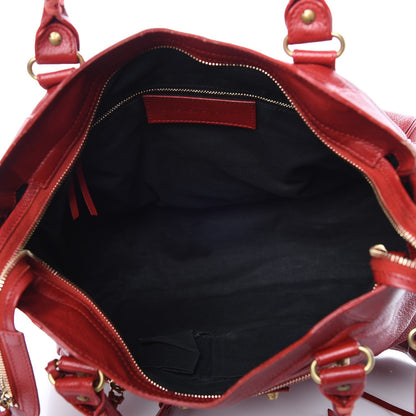 Balenciaga Sugar Goatskin Classic Gold Hardware Velo Rouge Rouge Coquelicot 6 of 16