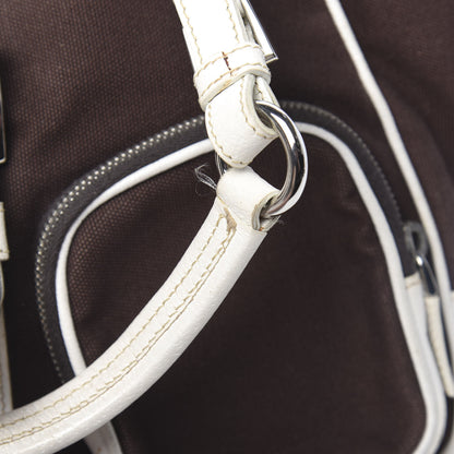 Prada Canvas Calfskin Shoulder Bag 11 of 17