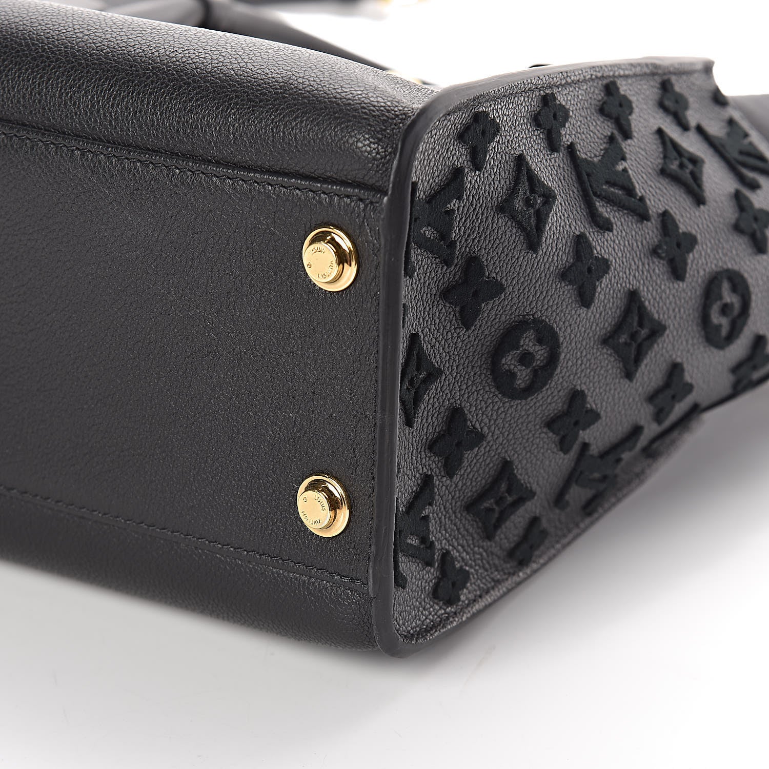 Louis Vuitton Calfskin Monogram Tufting On My Side Black 8 of 8