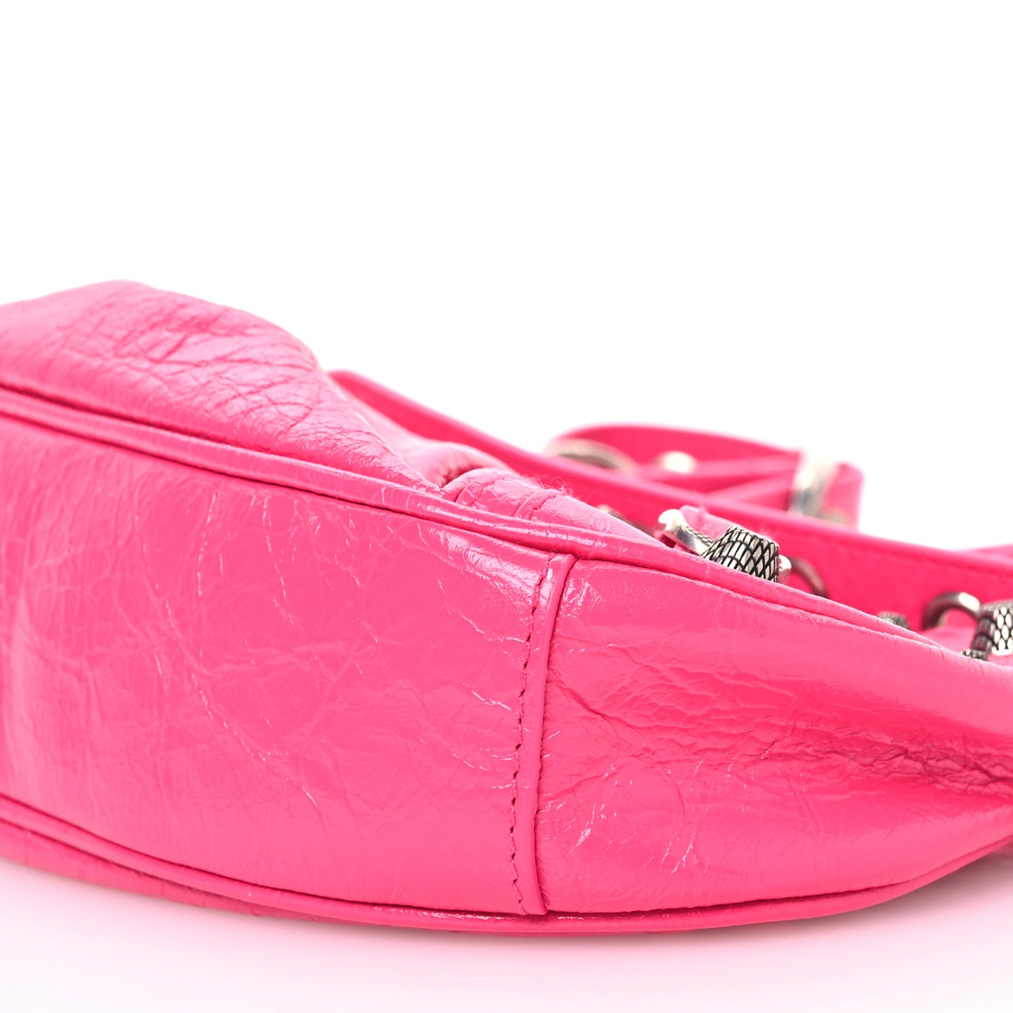 Agneau Arena Le Cagole Shoulder Bag XS Hot Pink
