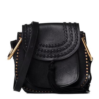 Chloe Calfskin Braided Small Hudson Shoulder Bag Black 1 of 8