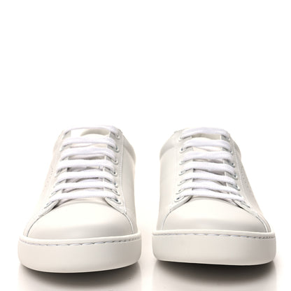 Gucci Calfskin Interlocking G Perforated Womens Ace Sneakers 36 White Grey Sky 2 of 10
