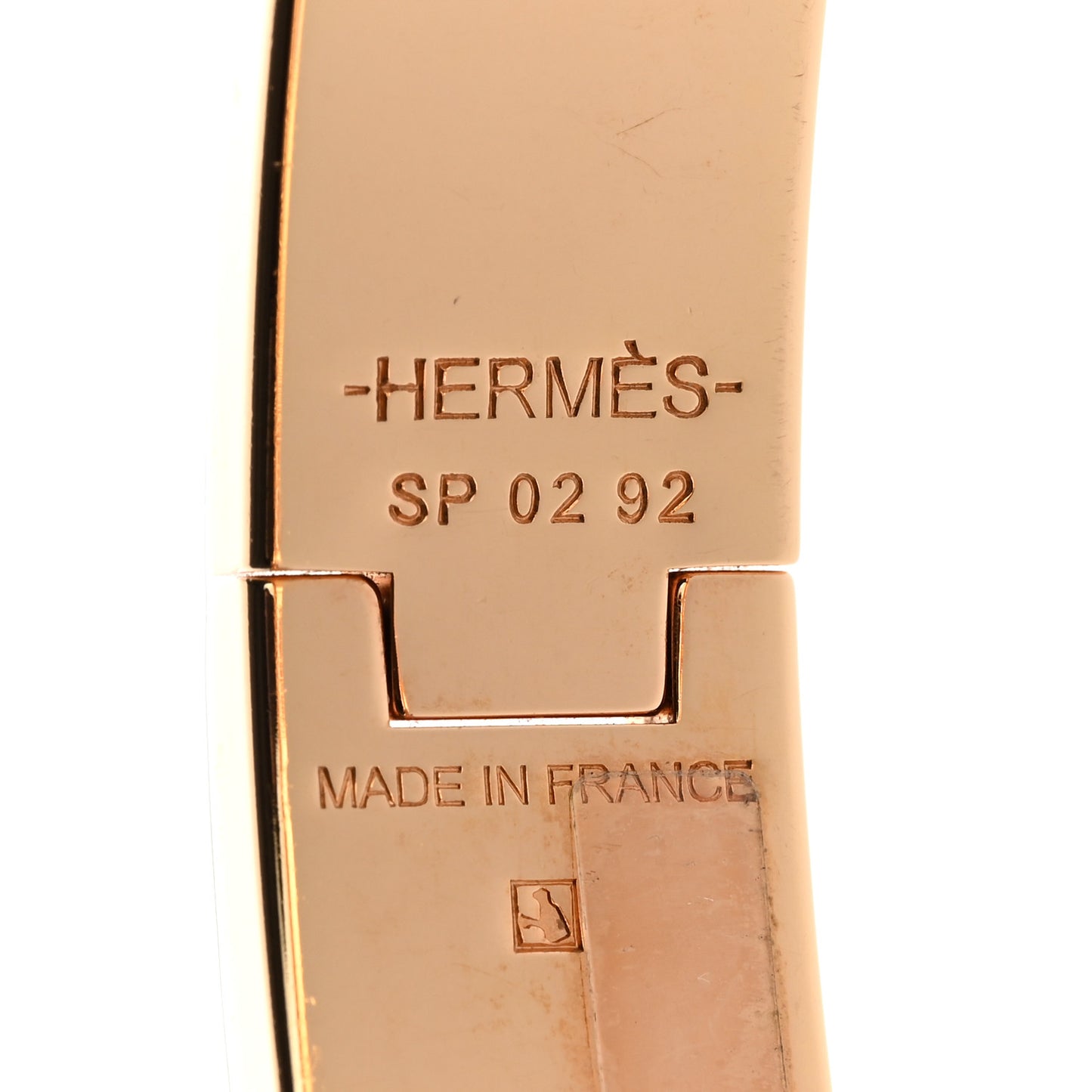 Enamel Narrow Clic Clac H Bracelet PM Creme