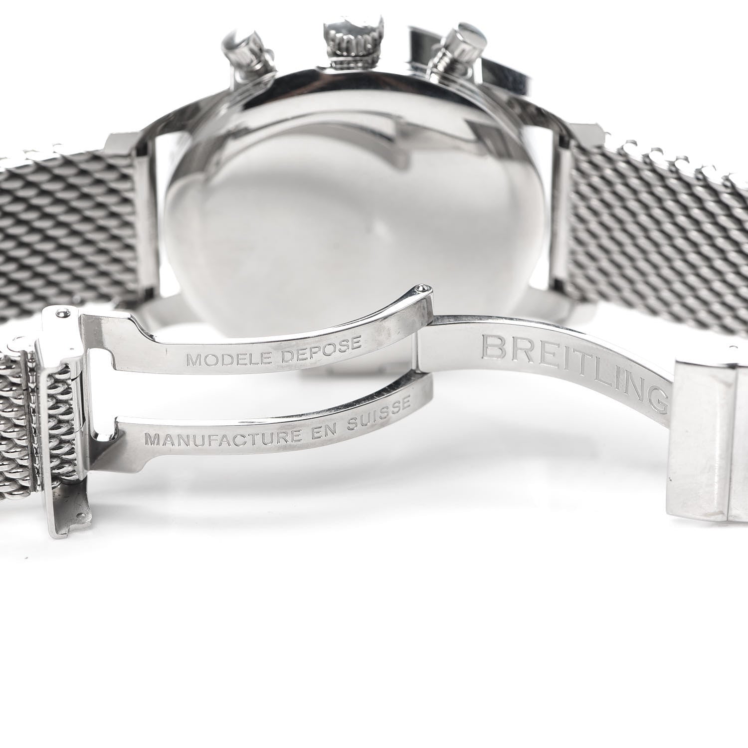 Breitling Stainless Steel 43mm Transocean Chronograph Limited Edition Watch Ivory AB0154 6 of 7