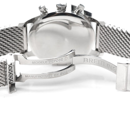 Breitling Stainless Steel 43mm Transocean Chronograph Limited Edition Watch Ivory AB0154 6 of 7