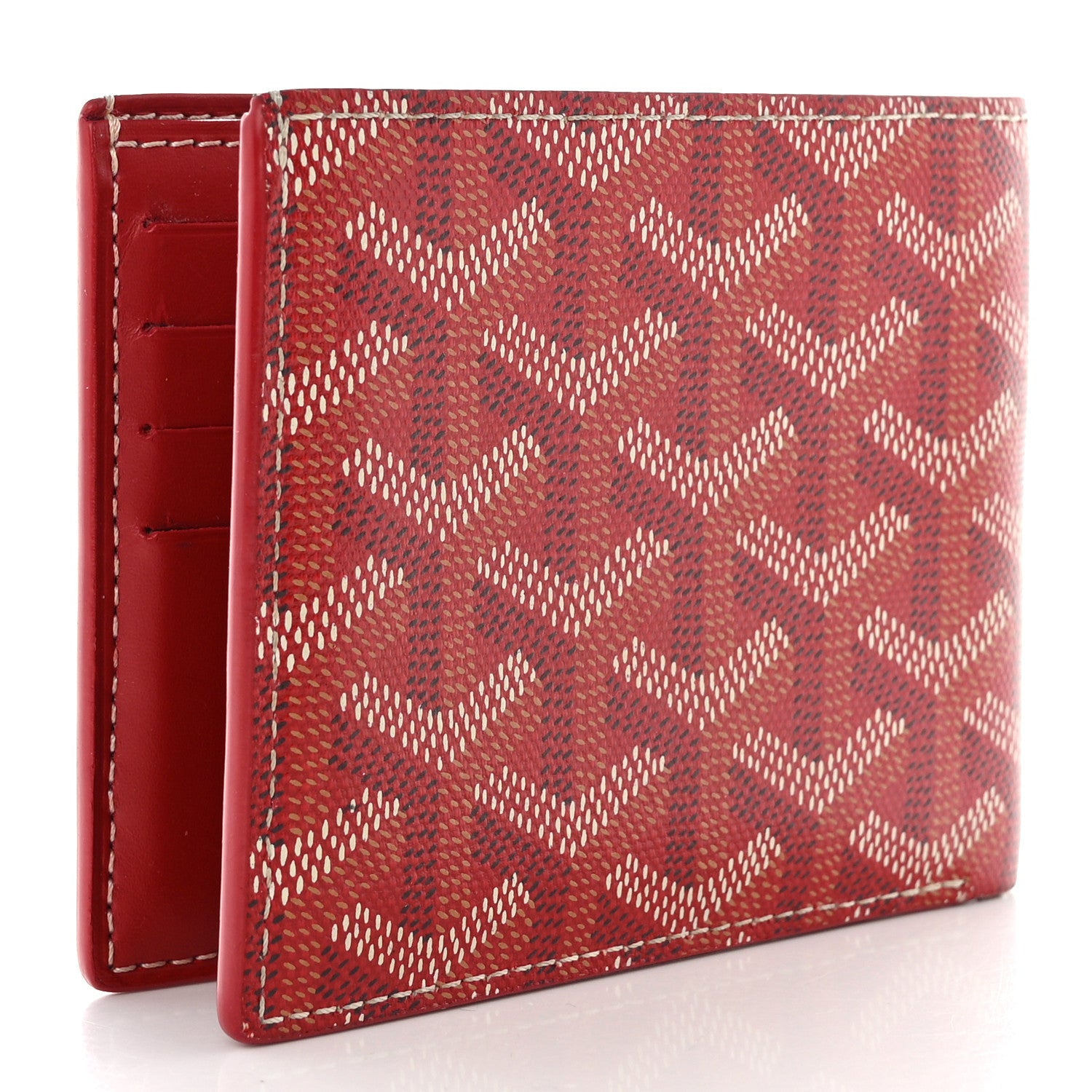 Goyard Goyardine Bi-Fold Victoire PM Wallet Red 3 of 13