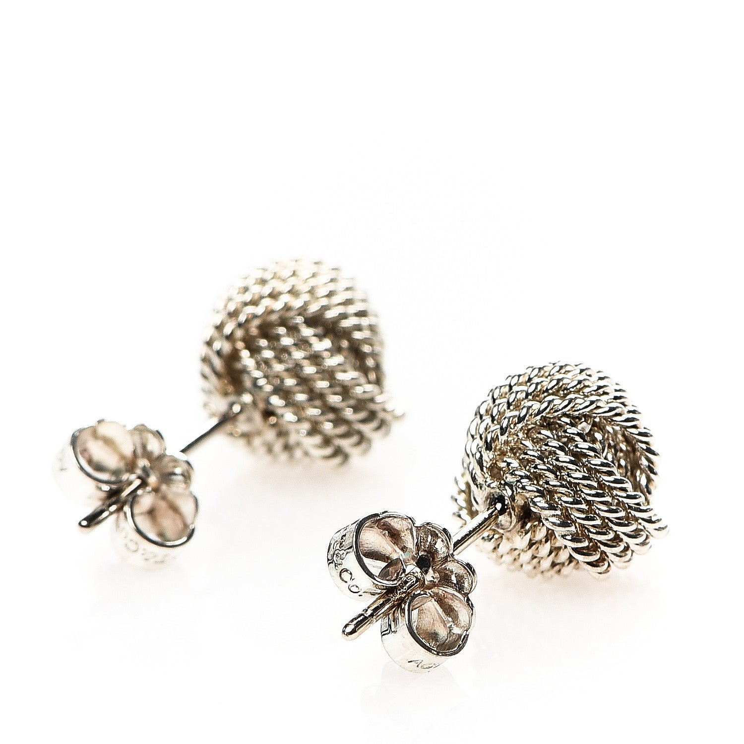Tiffany Sterling Silver Twist Knot Earrings 3 of 5