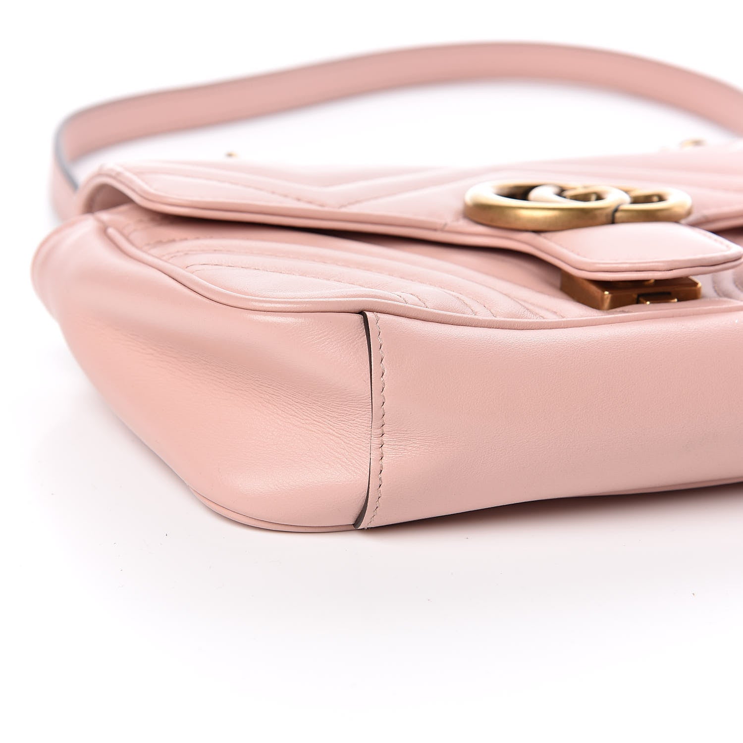 Gucci Calfskin Matelasse Mini GG Marmont Shoulder Bag Perfect Pink 9 of 14