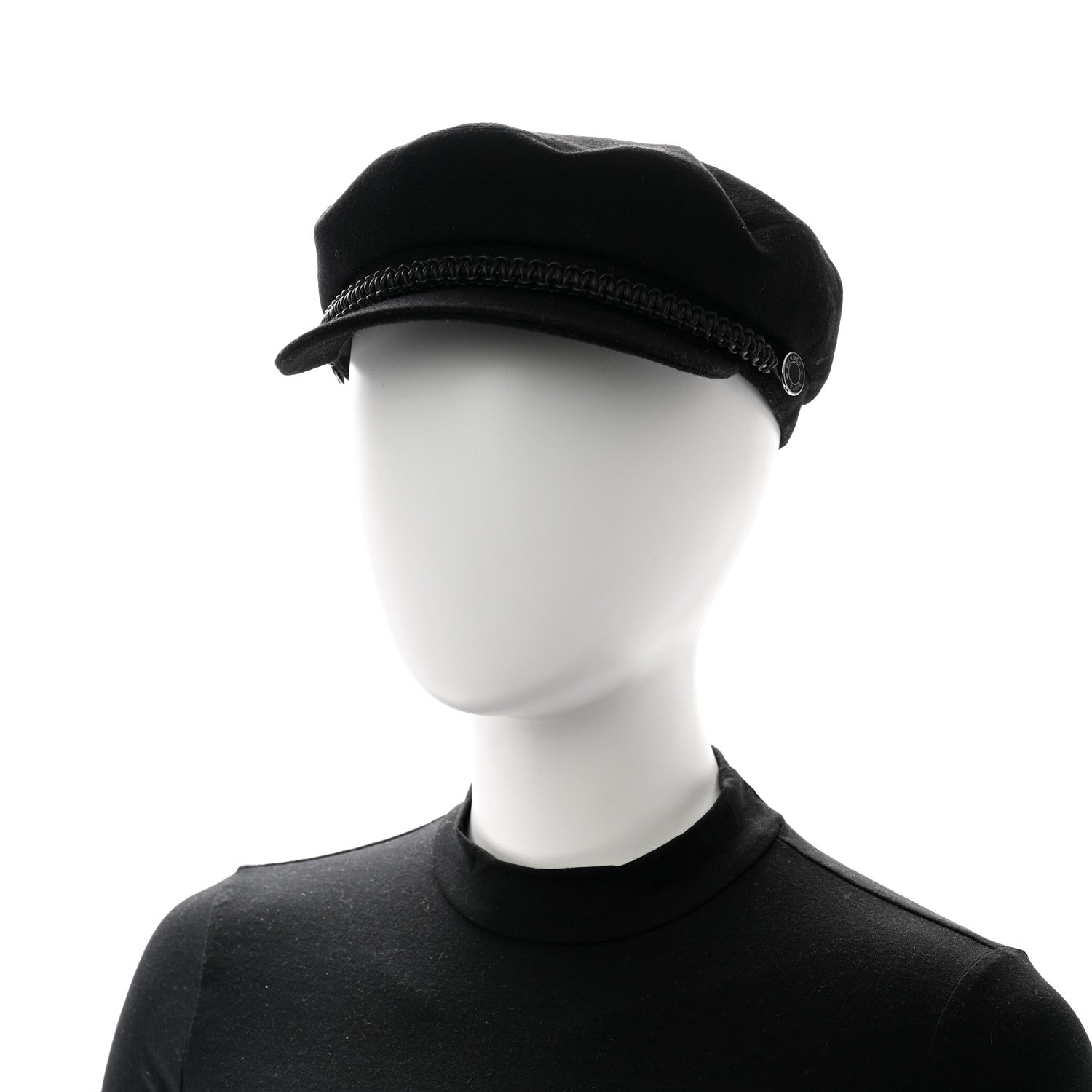 Hermes Cashmere Womens Deauville Cap 58 Black 2 of 8