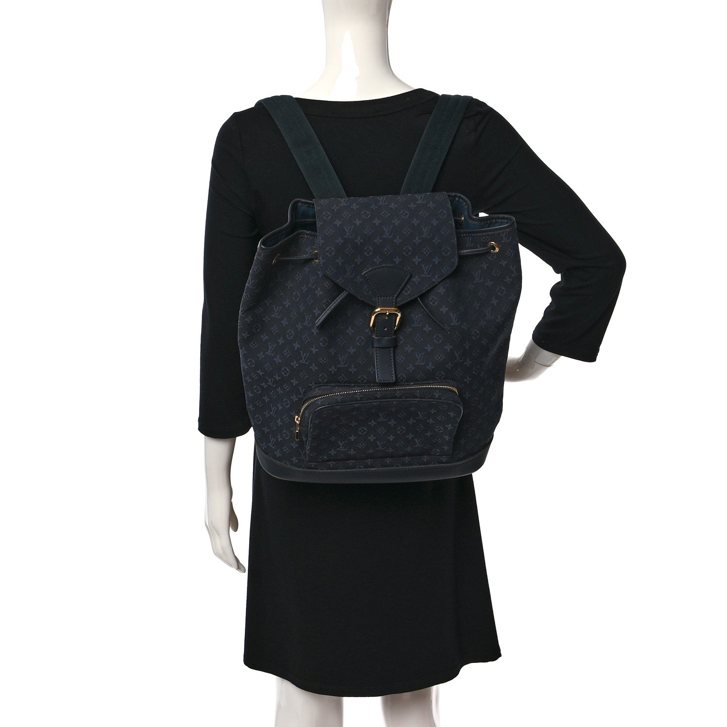Louis Vuitton Mini Monogram Montsouris GM Backpack Blue 2 of 8