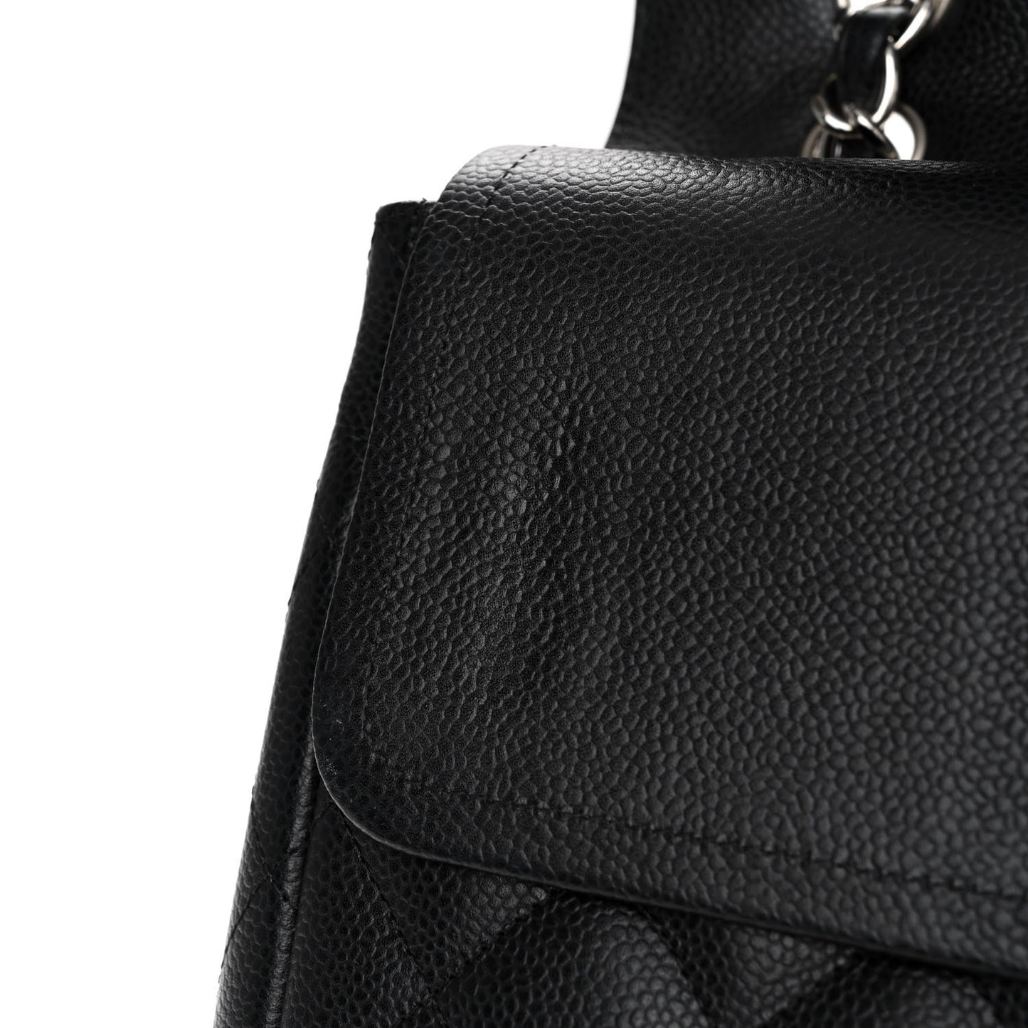 Caviar Quilted Maxi Double Flap Black